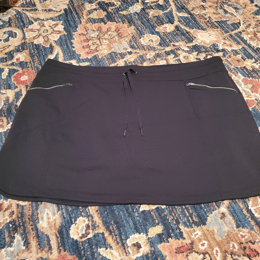 Athleta Black Athletic Mini Skort with Zip Pockets Sz XXL. - Picture 8 of 11